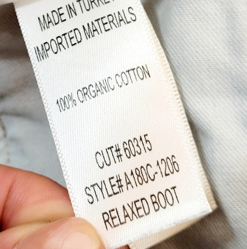 AGOLDE Relaxed Boot Bootcut Raw Hem Vintage Wash Button Fly Denim Jeans Size 30 - Picture 9 of 12
